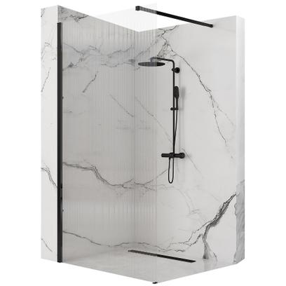 Pared de la ducha Rea Aero Intimo Black Mat 120