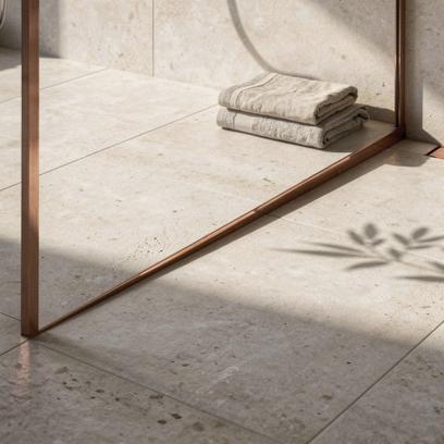 Shower tray skirting panel 120cm Brush Copper