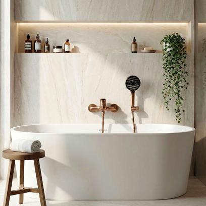 Bathtub faucet PREMIUM REA Vision Brush Copper