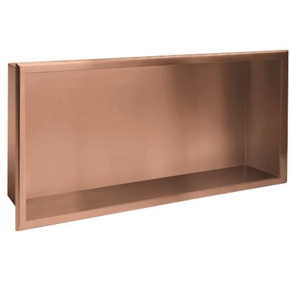 Süllyesztett fürdőszobai polc 30x60 brush copper
