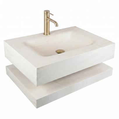 Lavabo Mural avec Étagère Rea Apollo Gran Cloud Sky 80