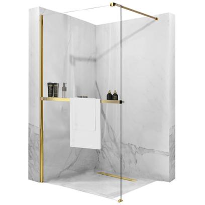 Zuhanyfal Rea Aero Gold N 120 Walk In + EVO