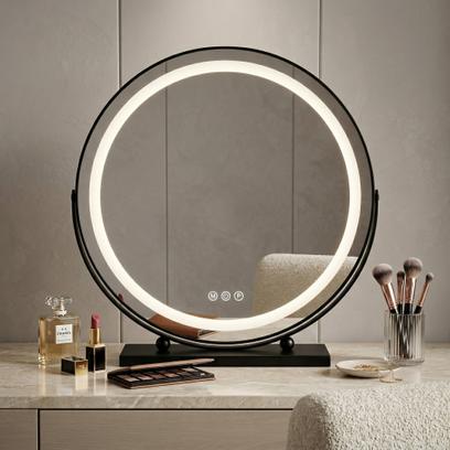 Veidrodis LED MAKE-UP Black 50 cm