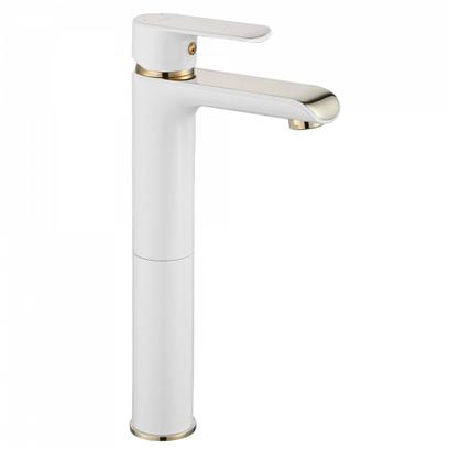 Bathroom faucet REA Bloom White Gold high