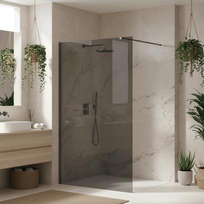 Kabina prysznicowa Walk-In Rea Flexi Grey / Tytan 80