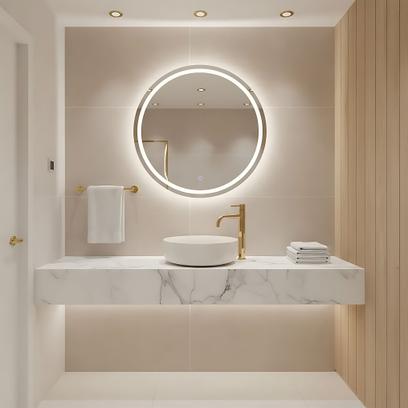 Lavabo sobre encimera Rea SAMI ECRU SHINY