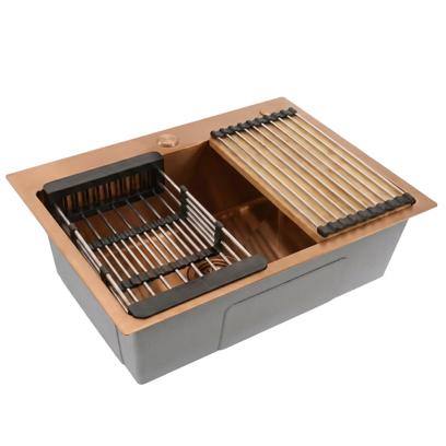 Teräksinen tiskiallas lisävarustesarjalla 3 kpl REA Liam Brush Copper