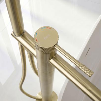 Cмесител-свободно стоящ  Rea Venti Brush Gold