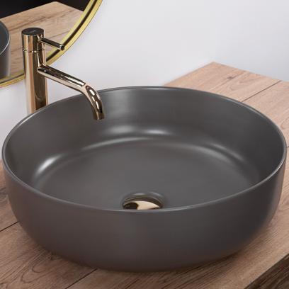 Lavabo sobre encimera Rea Elma Ciepły Grey Mat