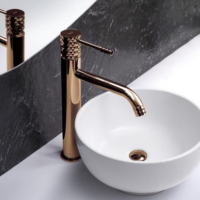Baterie pentru lavoar Rea Lungo Diamond Copper High