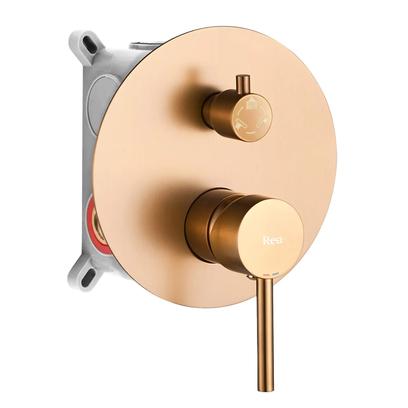 Set de duș incastrat Rea Lungo Copper Brush Auriu cu BOX