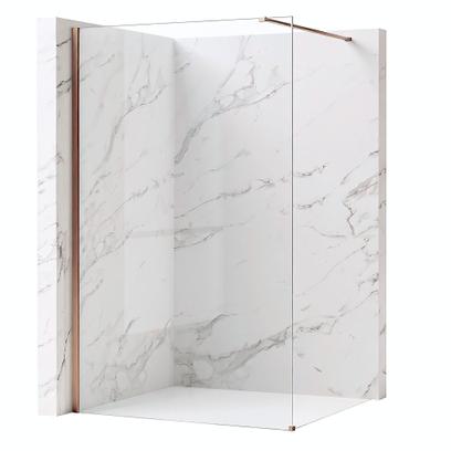 Kabina prysznicowa Walk-In Rea Flexi Transparent / Brush Copper 110