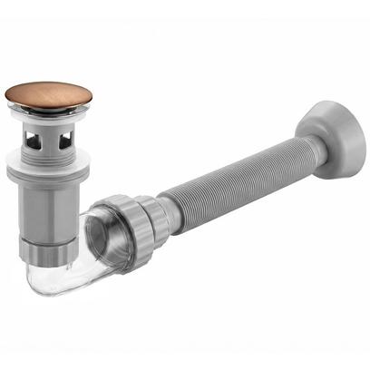 Mosdószifon click-clack leeresztővel REA Flow Brush Copper