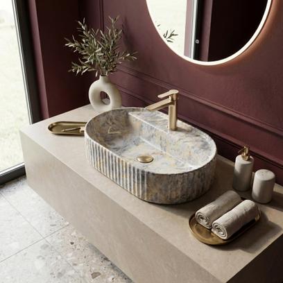 Kriauklė stalviršio Rea Marcela 60 Ruststone