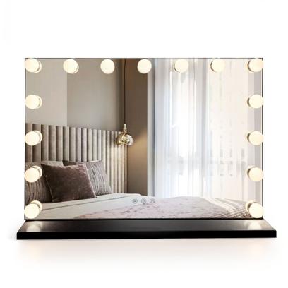 LED seinapeegel HOLLYWOOD Black