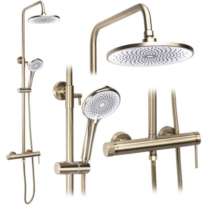 Duschgarnitur Rea Foss Clif Brush Gold