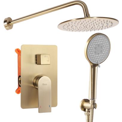 Set de duș incastrat Rea Verso  AURIU PERIAT CU BOX