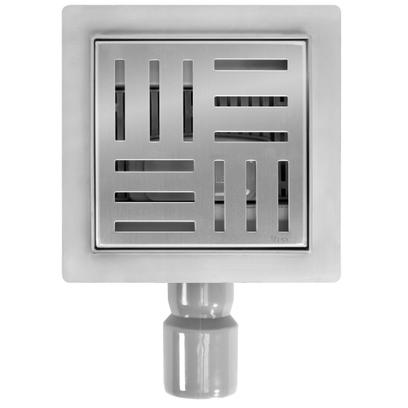 Drenaje lineal REA CROSS 150x150 Nickel Brush