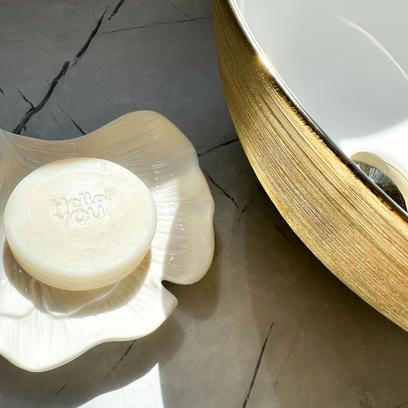 Lavabo sobre encimera REA STELLA Gold Brush / White