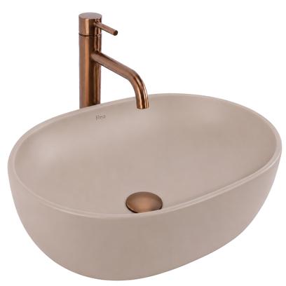 Lavabo à Poser Rea Focus Taupe