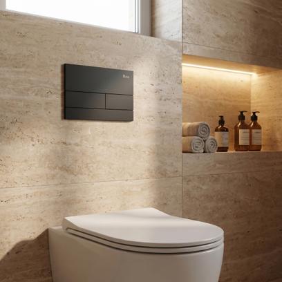 Concealed WC Frame Set Slim 024N with Titan T Black Matt