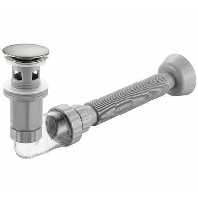 Mosdószifon click-clack leeresztővel REA Flow Brush Nickel