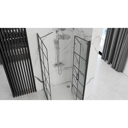 Zuhanykabin Rea Molier Black 90x80