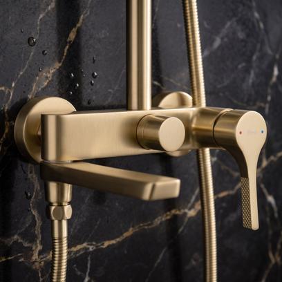 Shower set PREMIUM Rea Maxim Brush Gold