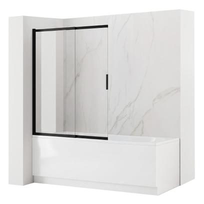 Sliding bathtub screen REA Dario Black 80