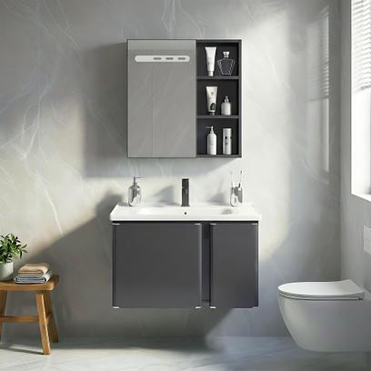 Комплект мебели за баня с мивка Tula 60cm Grey
