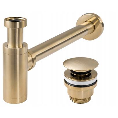 Sifon pentru lavoar Rea cu Dop klik-klak Gold MAT