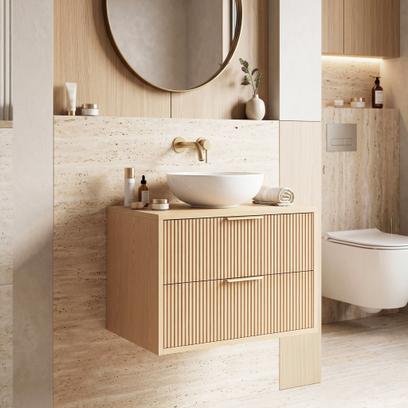 Mosdószekrény Rea Mono 60cm Beige