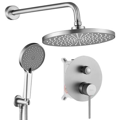 Rea Lungo Stripe Nickel Brush paslēpts dušas komplekts + BOX