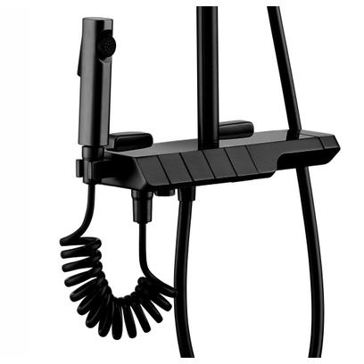 Coloana de dus cu termostat REA ROB Black