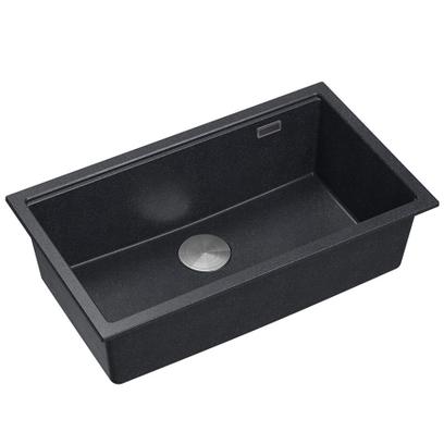 гранитна мивка Logan 110 Black Metallic
