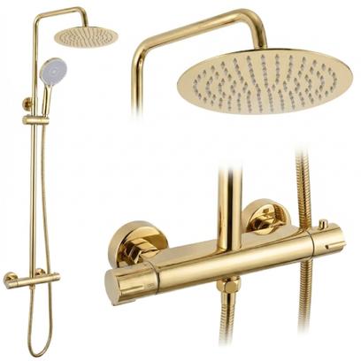 Dušas komplekts bez snīpja ar termostatu Rea Lungo Gold