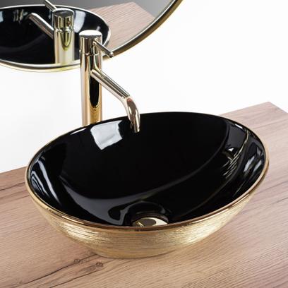 Lavabo sobre encimera Rea Sami Brush Rose Gold