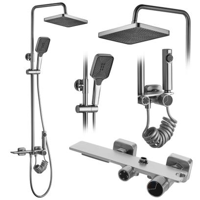 Coloana de dus REA HELIX  Nickel Brush INOX
