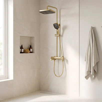 Duschgarnitur Rea Arlo Brush Gold