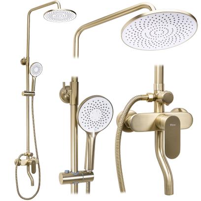 REA DROP Brush Gold dušas komplekts