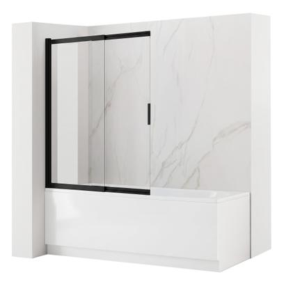 Paravento vasca scorrevole REA Dario Black 100