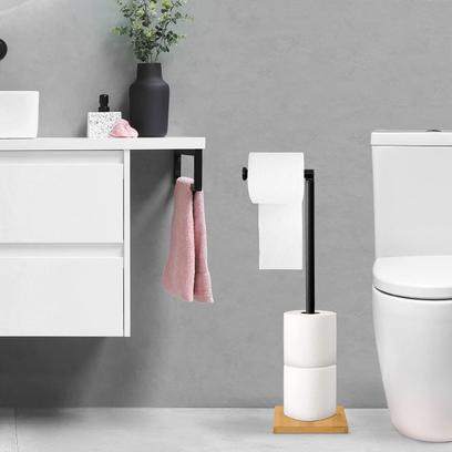 Álló WC papír tartó Black P70505