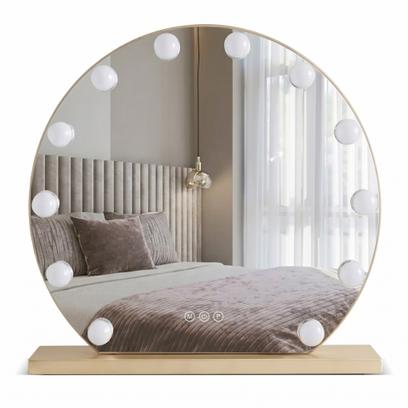 Oglindă LED HOLLYWOOD L. Gold 50 cm