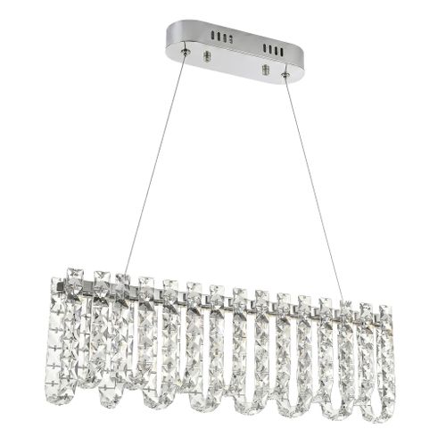 LED crystal pendant lamp SWE073-CP 60cm Chrome