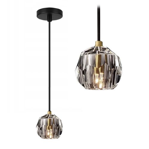 Lampă de tavan din cristal neagra APP586-1CP