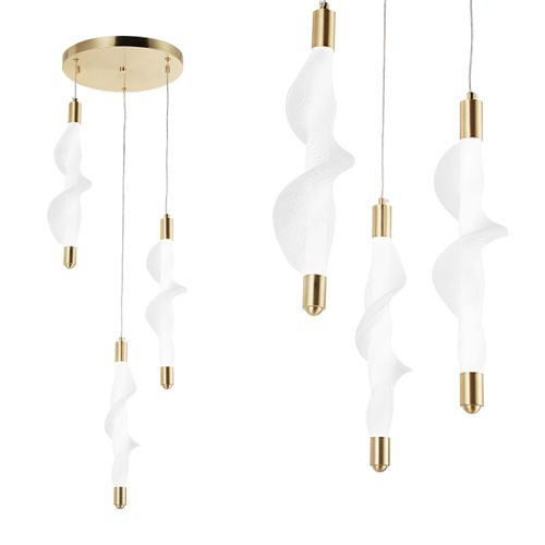 LED lampa G009-3CPR WHITE/GOLD