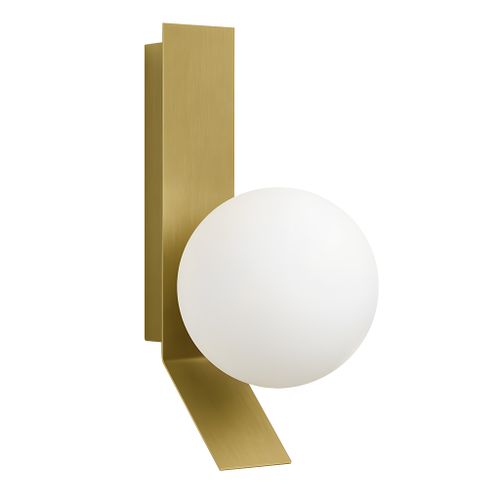 APP1759-1W Απλίκα τοίχου με βούρτσα σε χρυσό/λευκό χρώμα