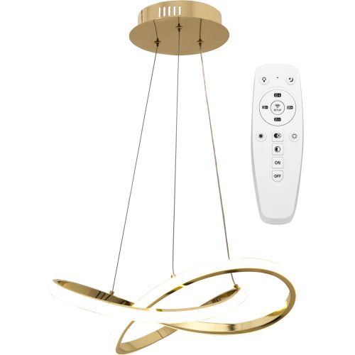 Висяща лампа за таван Ring Nowoczesna LED + Pilot APP390-CP Złota