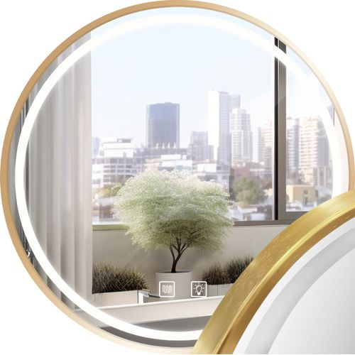 Zrkadlo LED 60cm MMJ BRUSH GOLD