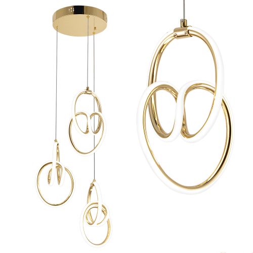 Candeeiro suspenso LED G082-3CPR Gold